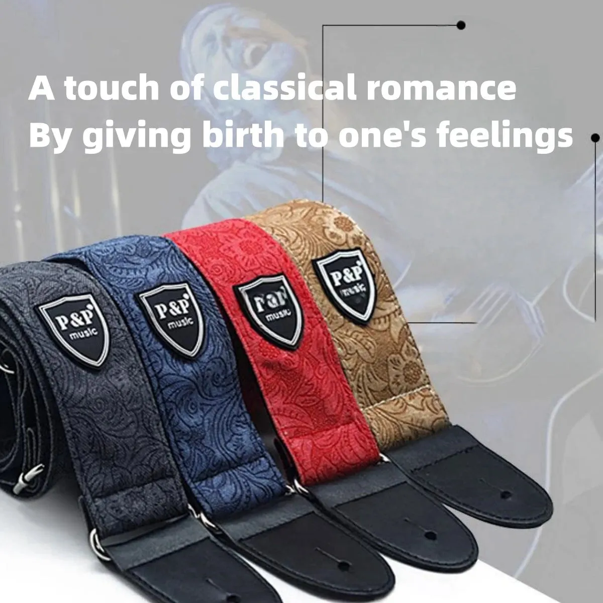 Adjustable Denim Guitar Strap For Electric Guitar