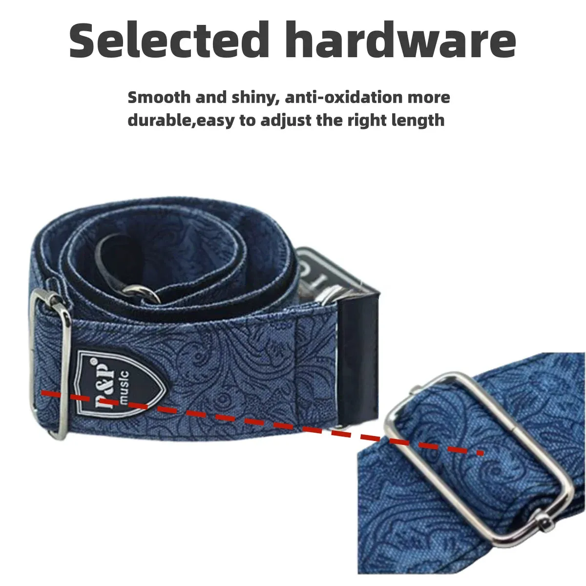 Adjustable Denim Guitar Strap For Electric Guitar