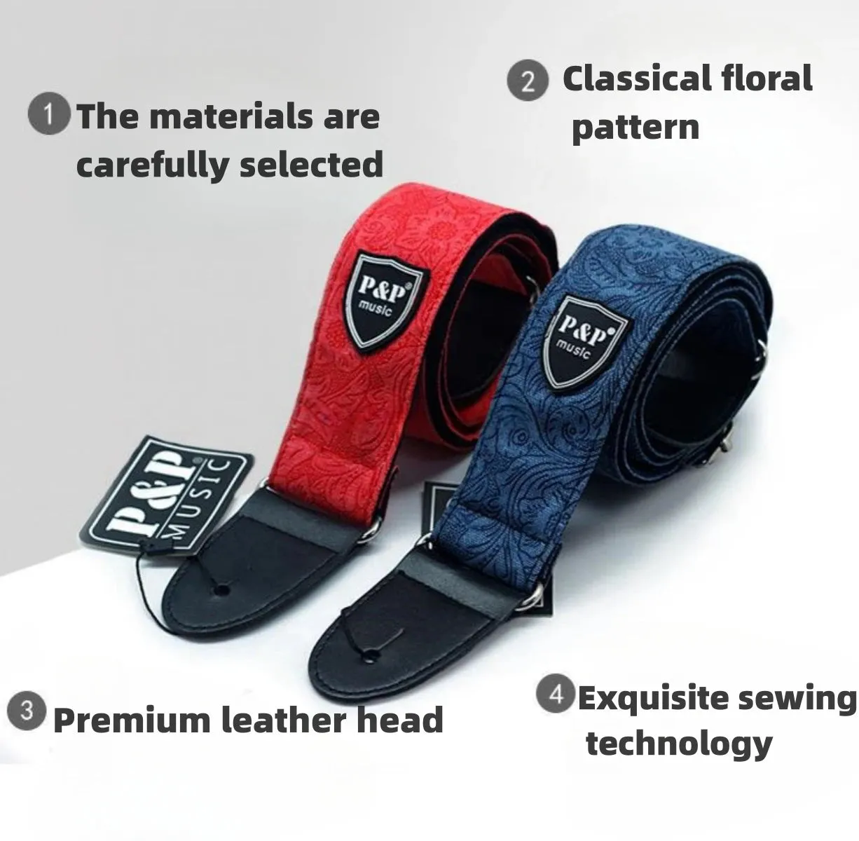 Adjustable Denim Guitar Strap For Electric Guitar
