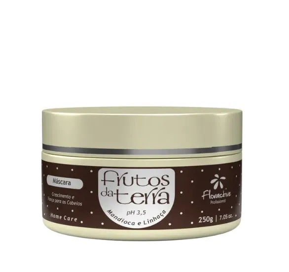 Frutos da Terra Mandioca Linhaça Cassava Flaxseed Hair Treatment Mask 250g - Floractive