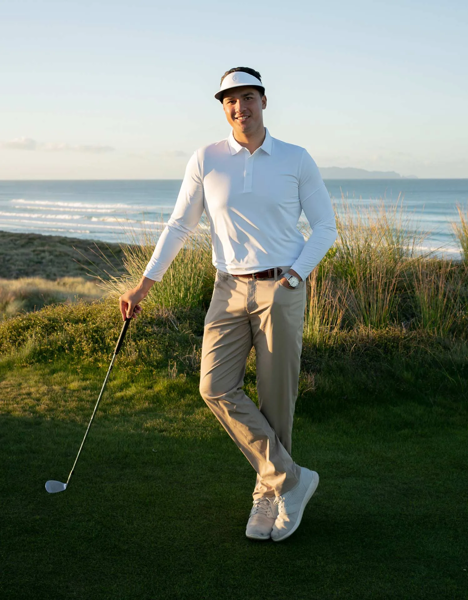 Long Sleeve Polo Shirt UPF 50  Active Collection