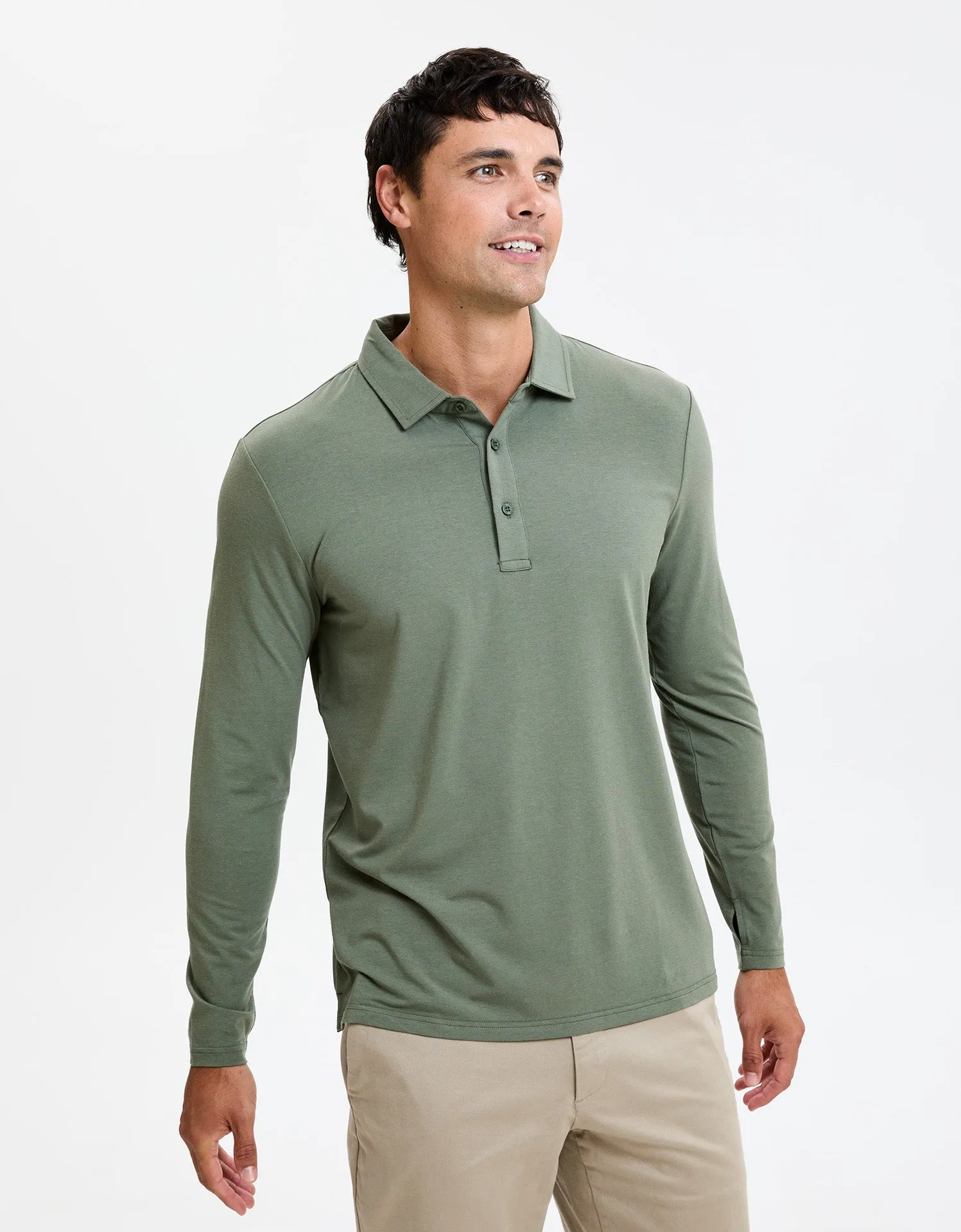 Long Sleeve Polo Shirt UPF 50  Active Collection