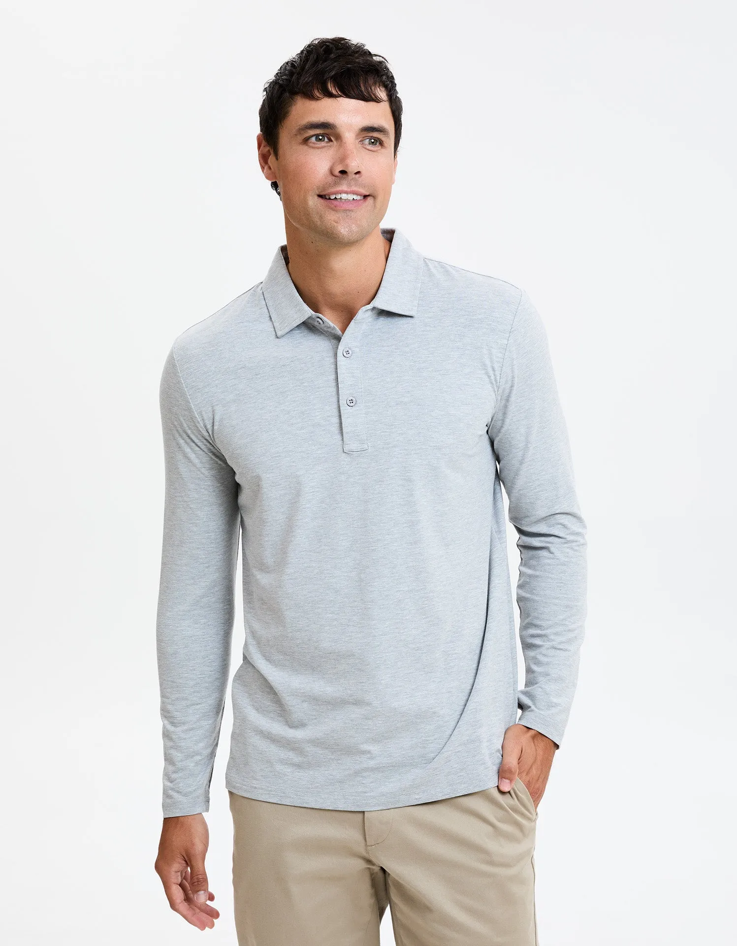 Long Sleeve Polo Shirt UPF 50  Active Collection