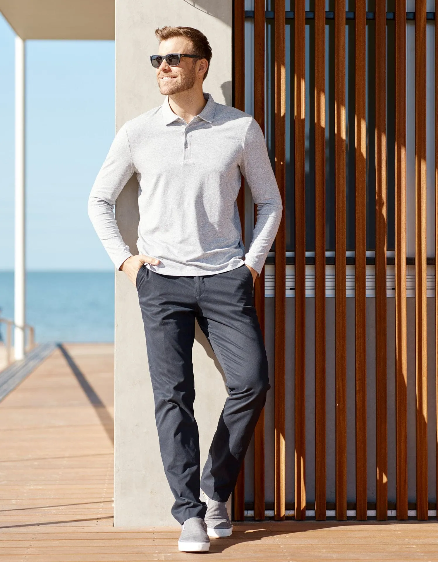 Long Sleeve Polo Shirt UPF 50  Active Collection