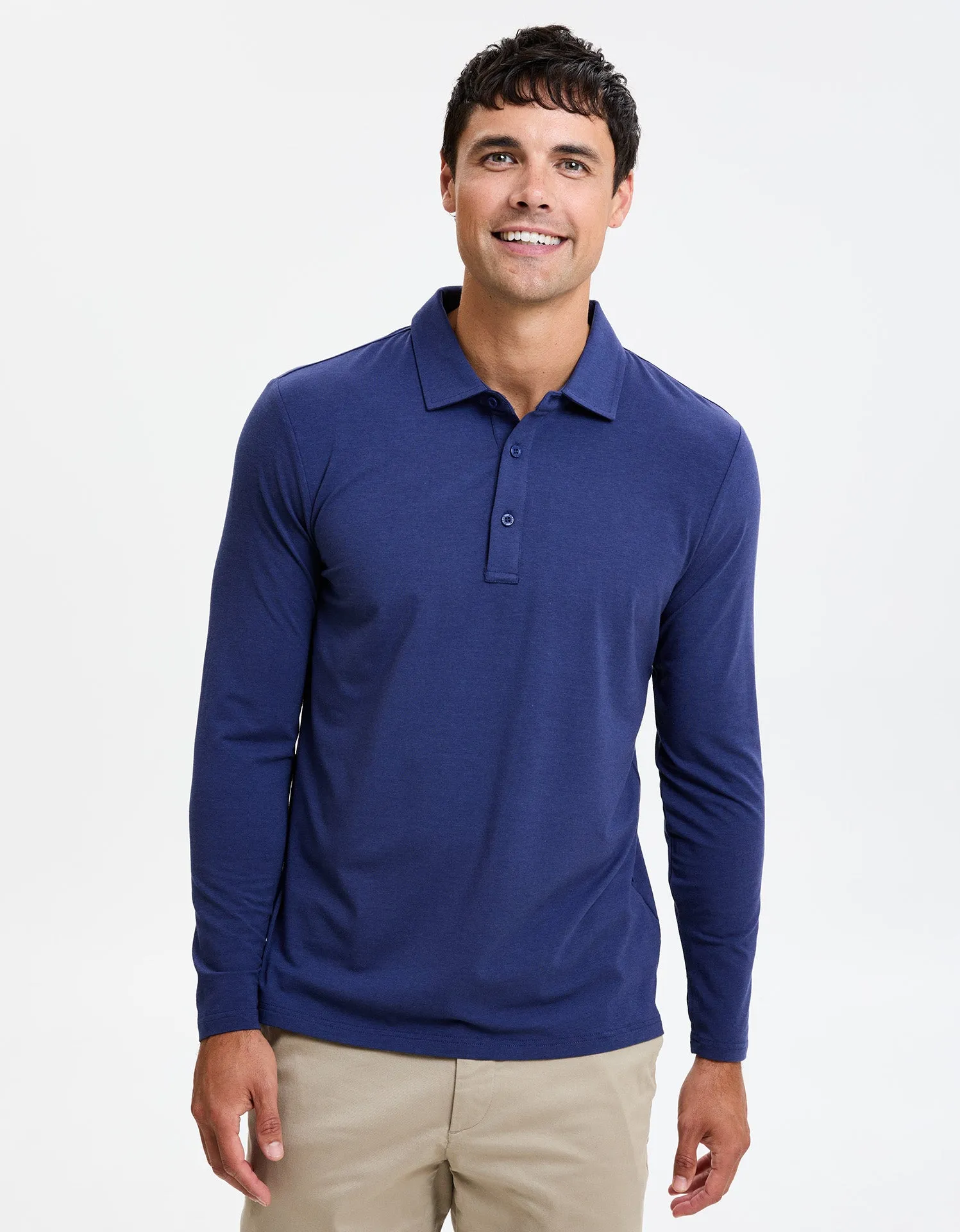 Long Sleeve Polo Shirt UPF 50  Active Collection