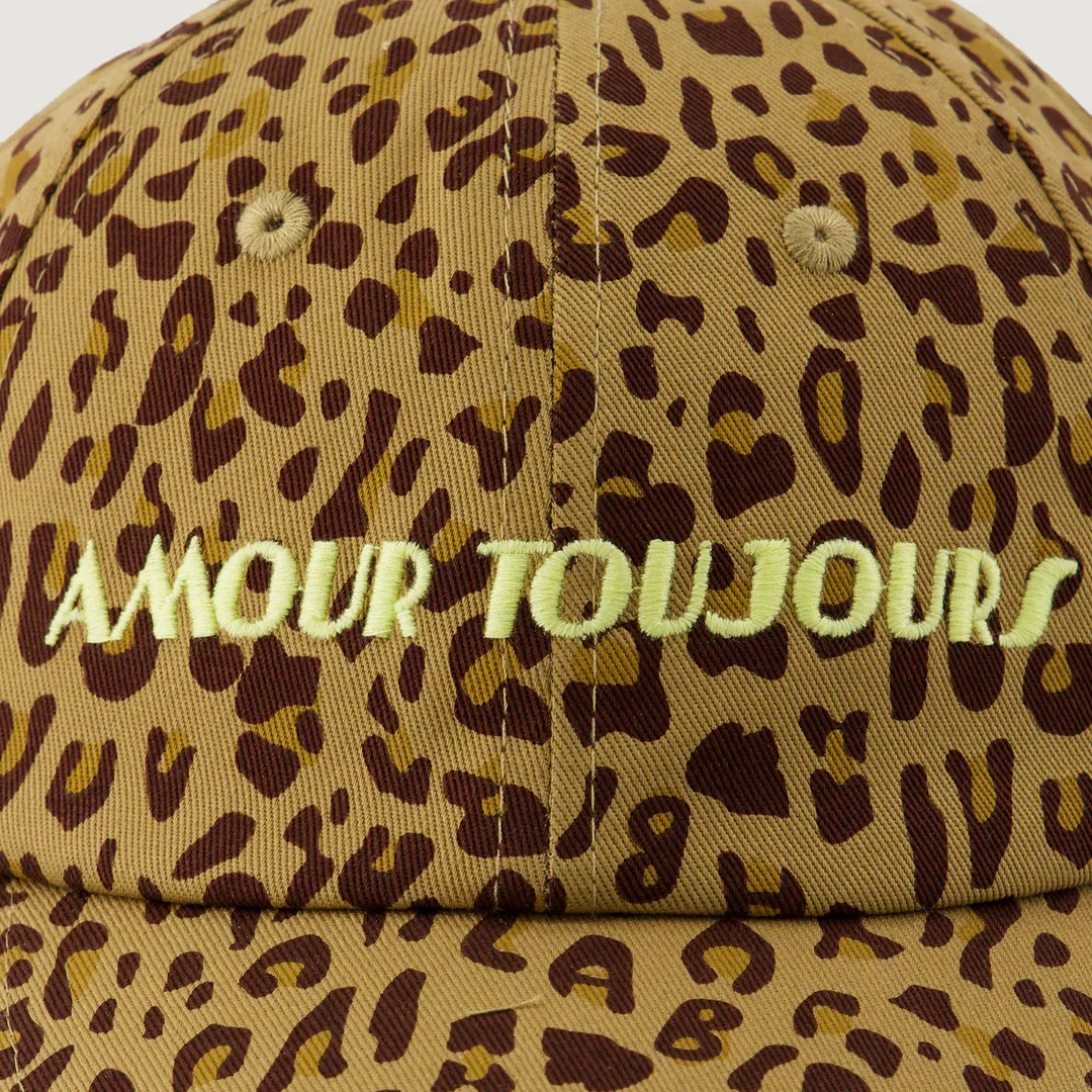"Amour Toujours" Beaumont Cap (Leopard Print)