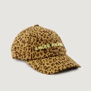 "Amour Toujours" Beaumont Cap (Leopard Print)