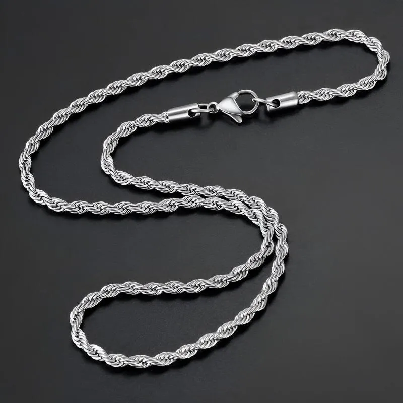 Rope Chain - 4mm Silver