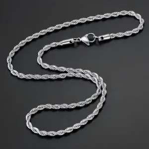 Rope Chain - 4mm Silver