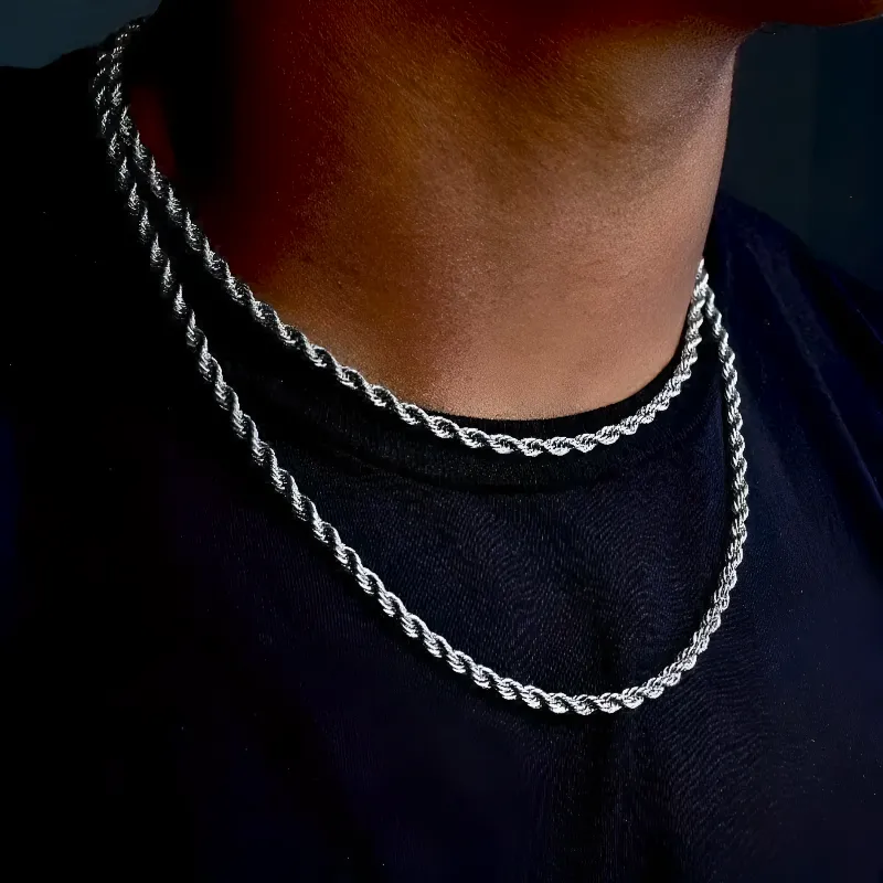 Rope Chain - 4mm Silver