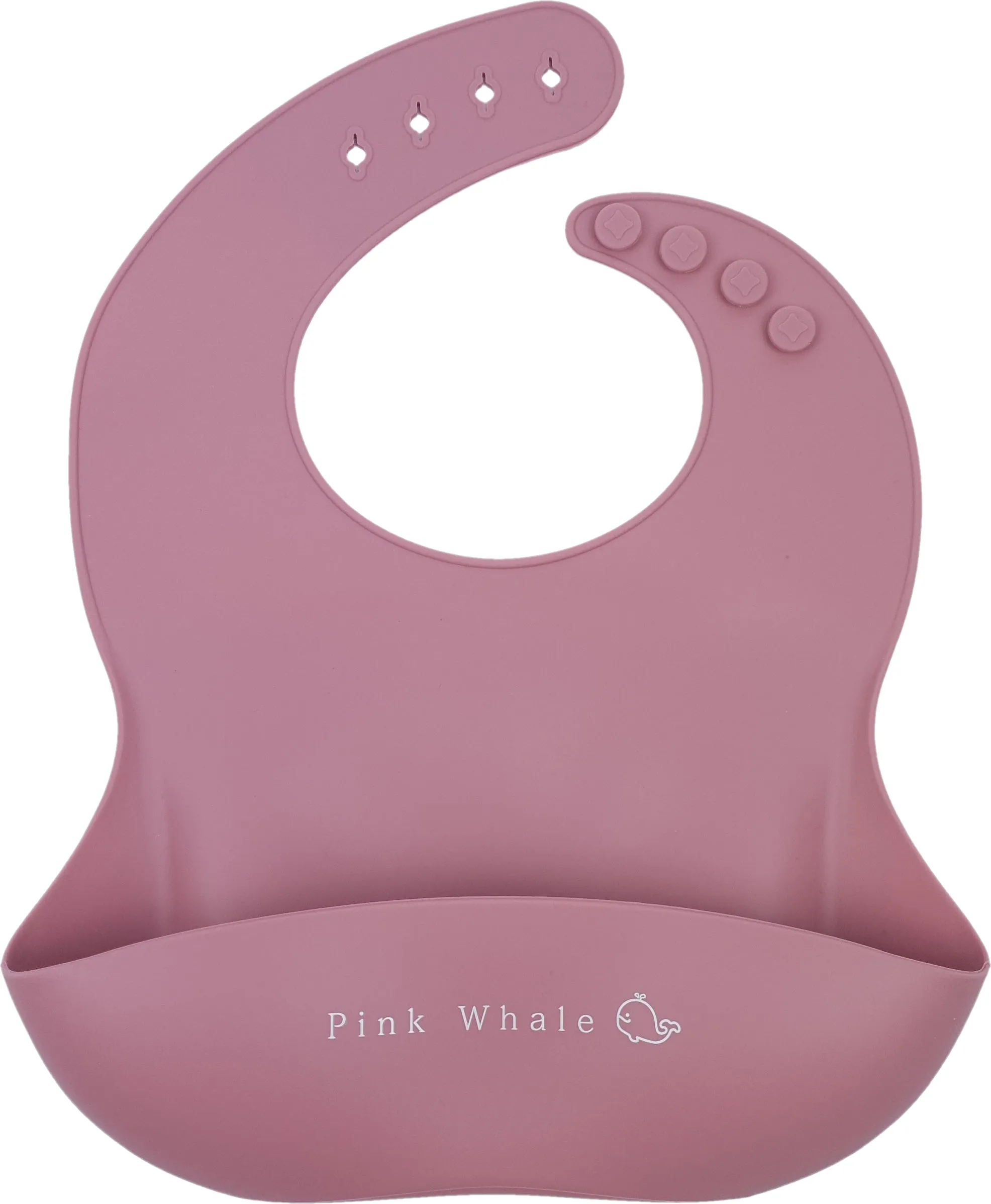 Silicone Baby Bib (Dusty Rose)