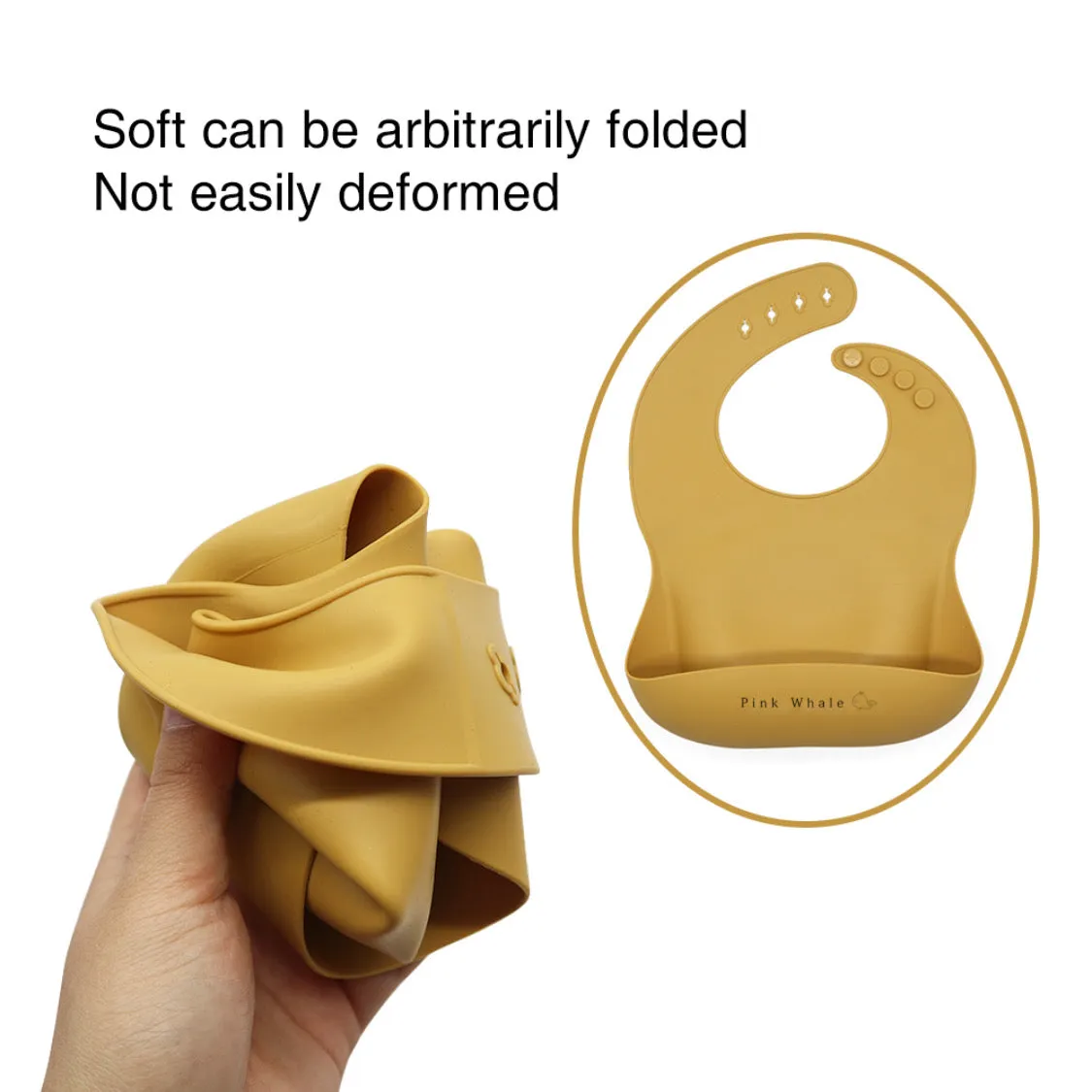 Silicone Baby Bib (Mustard)