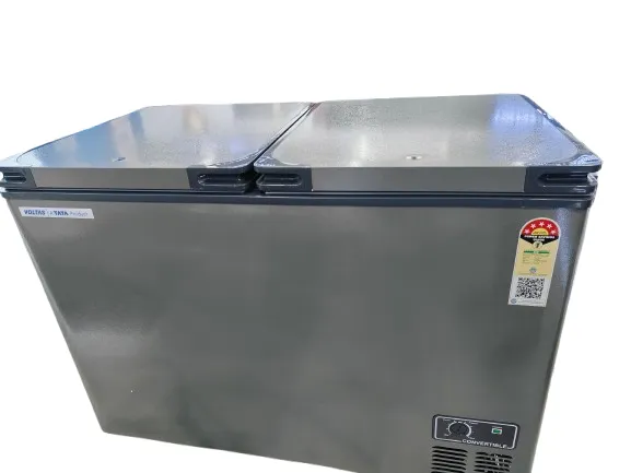 Voltas CVF460 DA5-W-PL 460 L 5 Star Hard Top Deep Freezer with Dual Door, R-290 Refrigerant, Castor Wheels & Lock  White
